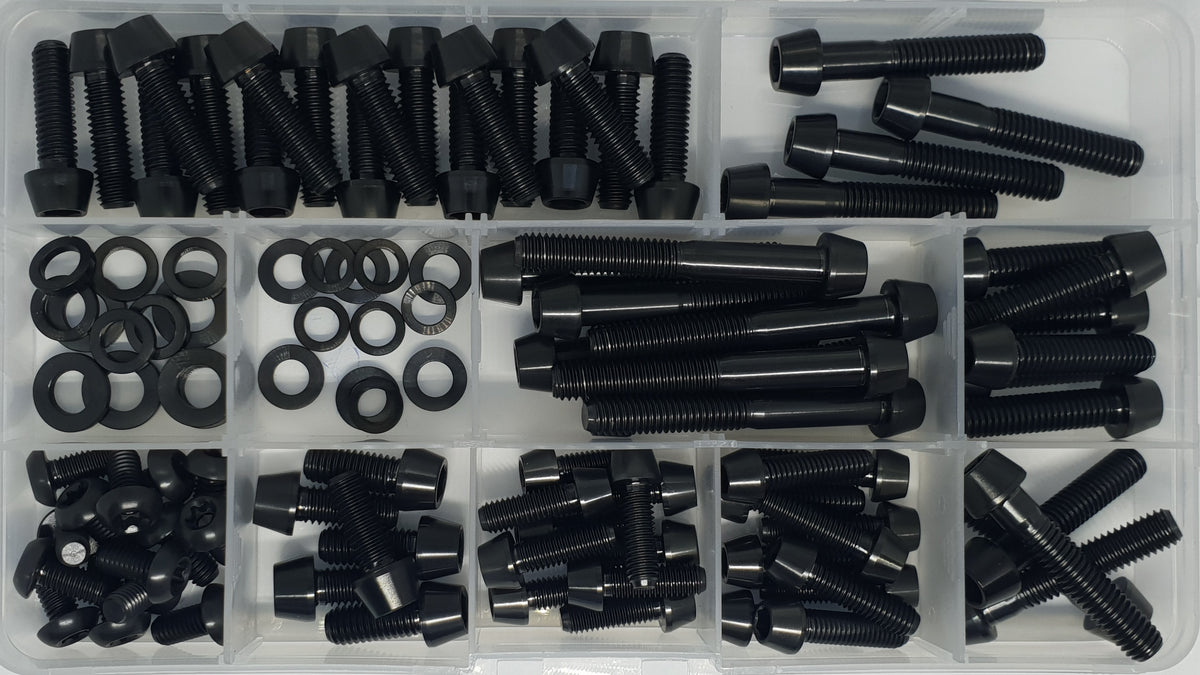 Titanium Mountain Bike Bolt Kits Version 3 J.A.B Titanium Bolts