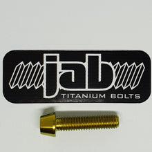 Load image into Gallery viewer, Titanium M6x25mm Tapered Head Bolt
