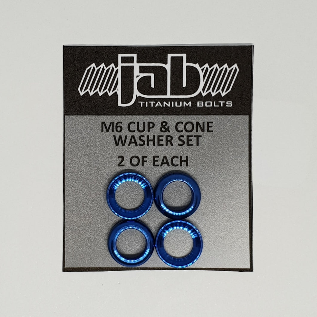 Titanium M6 Cup & Cone Washer