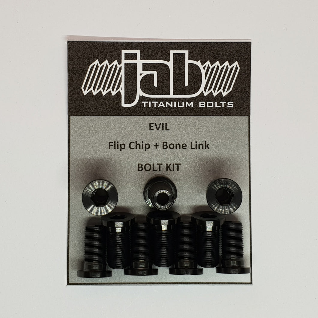 Evil Flip Chip + Bone Link Titanium Bolt Kit