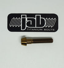 Load image into Gallery viewer, Titanium M6x30mm Tapered Head Bolt

