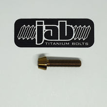 Load image into Gallery viewer, Titanium M6x25mm Tapered Head Bolt
